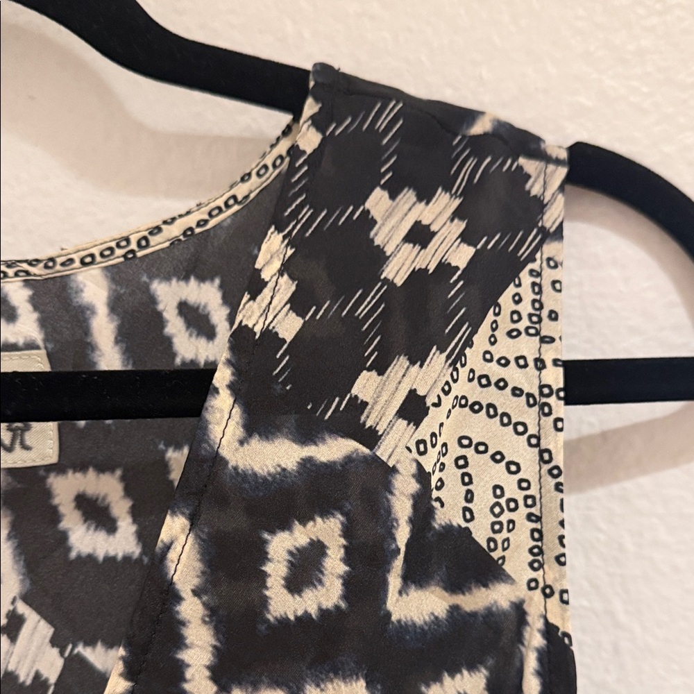 Johnny Was Black and Cream Geometric Maxi Dress - Picture 10 of 13